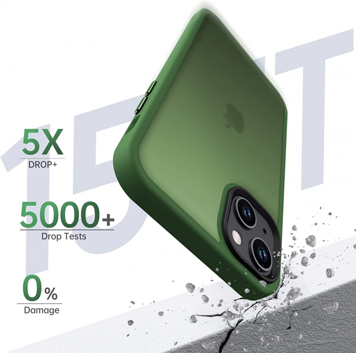 Husă pentru iPhone 13, ultra slim, Antișoc, Verde [4]