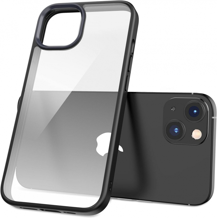 Husa pentru IPhone 14, MobileSmart , Hybrid ultra slim, carcasa spate Antisoc, hardcase, Negru [3]