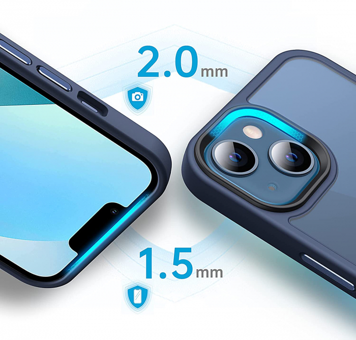 Husă pentru iPhone 14 PLUS MagSafe, ultra slim, Antișoc, Blue [2]