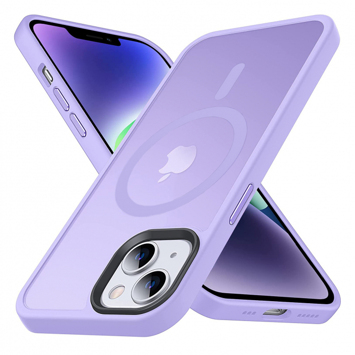 Husă pentru iPhone 14 PLUS MagSafe, ultra slim, Antișoc, Purple [1]