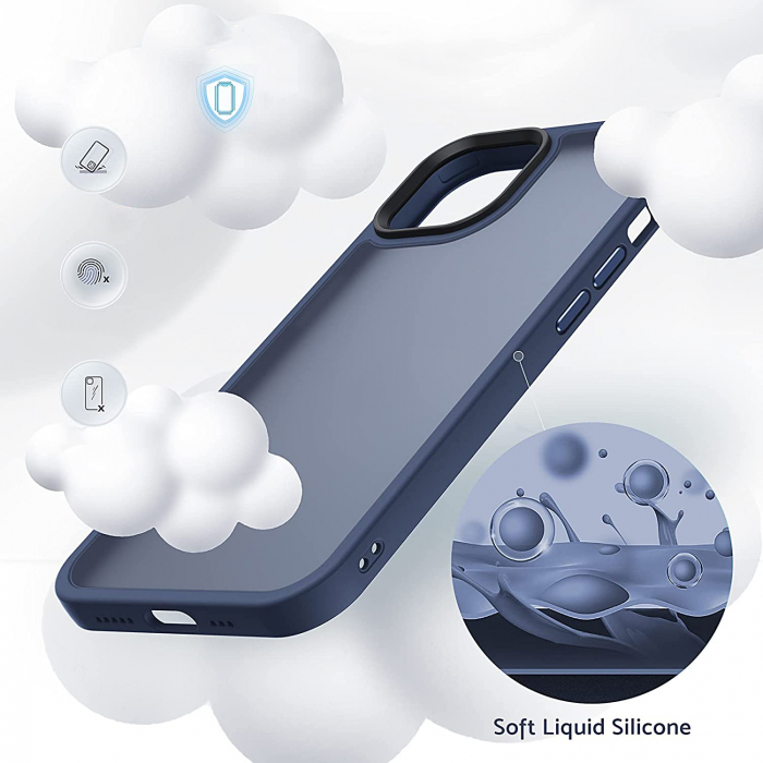 Husă pentru iPhone 14 PLUS, ultra slim, Antișoc, Blue [6]