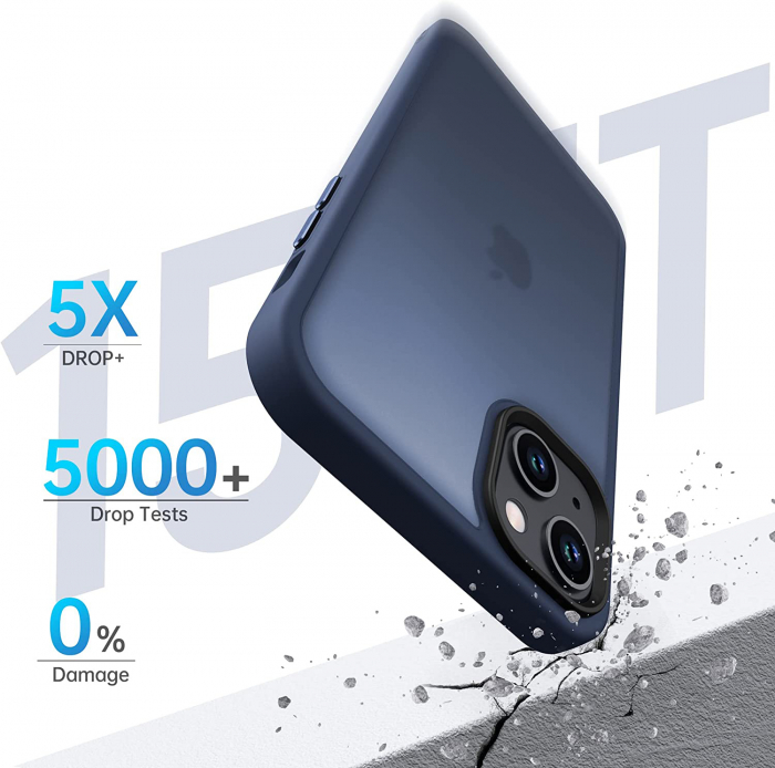 Husă pentru iPhone 14 PLUS, ultra slim, Antișoc, Blue [4]