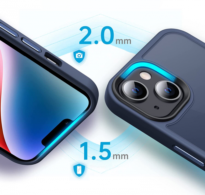 Husă pentru iPhone 14 PLUS, ultra slim, Antișoc, Blue [2]