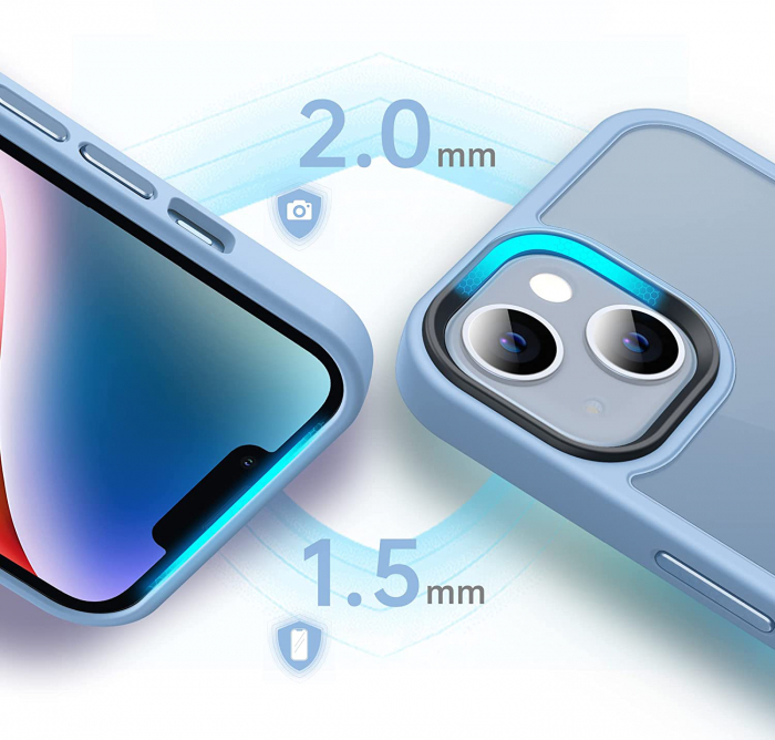 Husă pentru iPhone 14 PLUS, ultra slim, Antișoc, Light Blue [2]