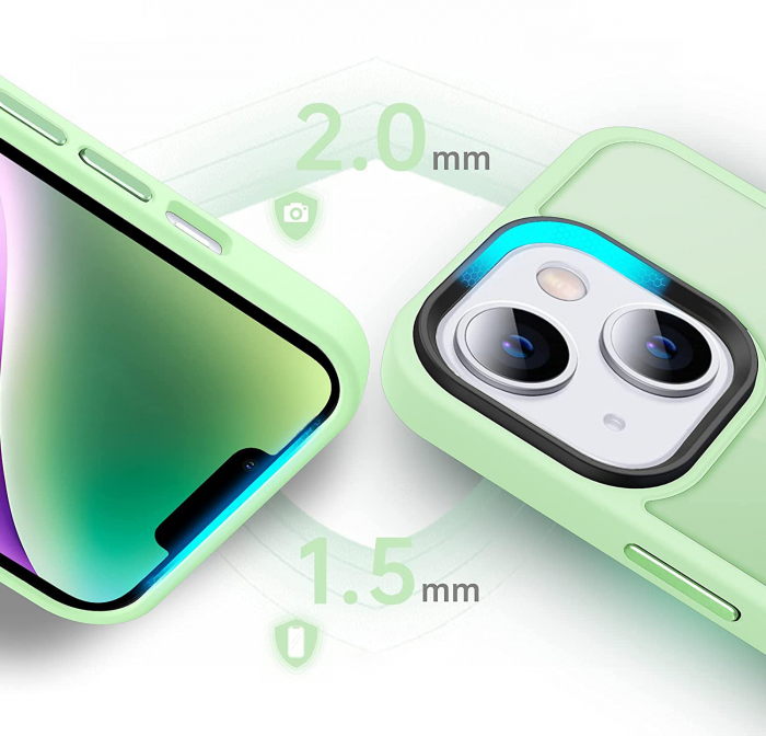 Husă pentru iPhone 14 PLUS, ultra slim, Antișoc, Light Green [2]