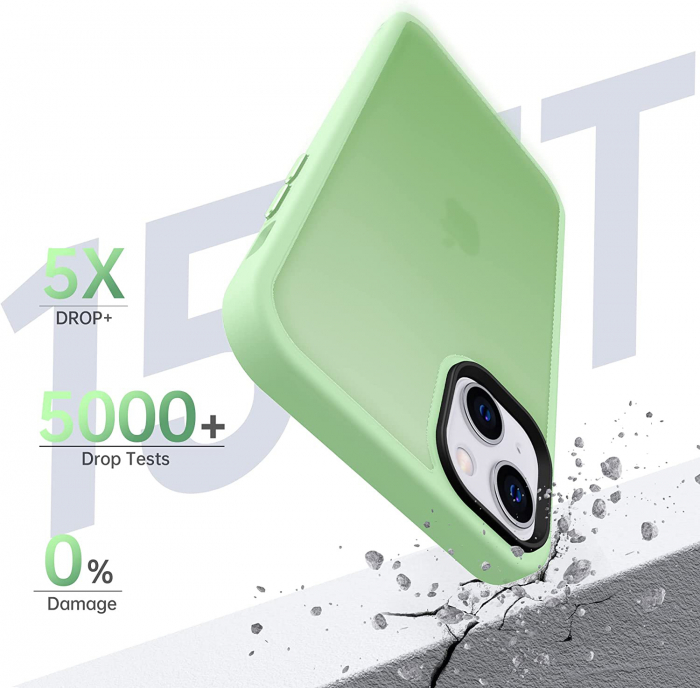Husă pentru iPhone 14 PLUS, ultra slim, Antișoc, Light Green [5]