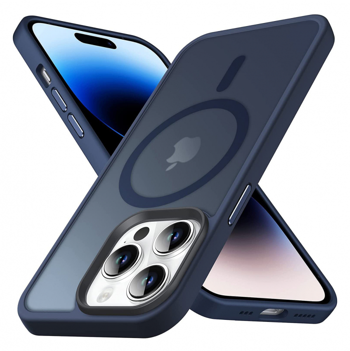 Husă pentru IPhone 14 PRO MAX MagSafe, ultra slim, Antișoc, Blue [1]