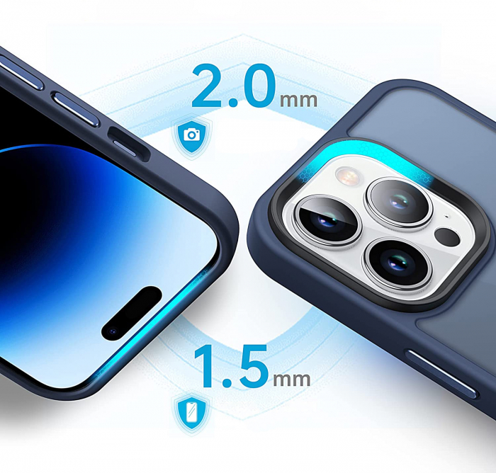 Husă pentru IPhone 14 PRO MAX MagSafe, ultra slim, Antișoc, Blue [2]