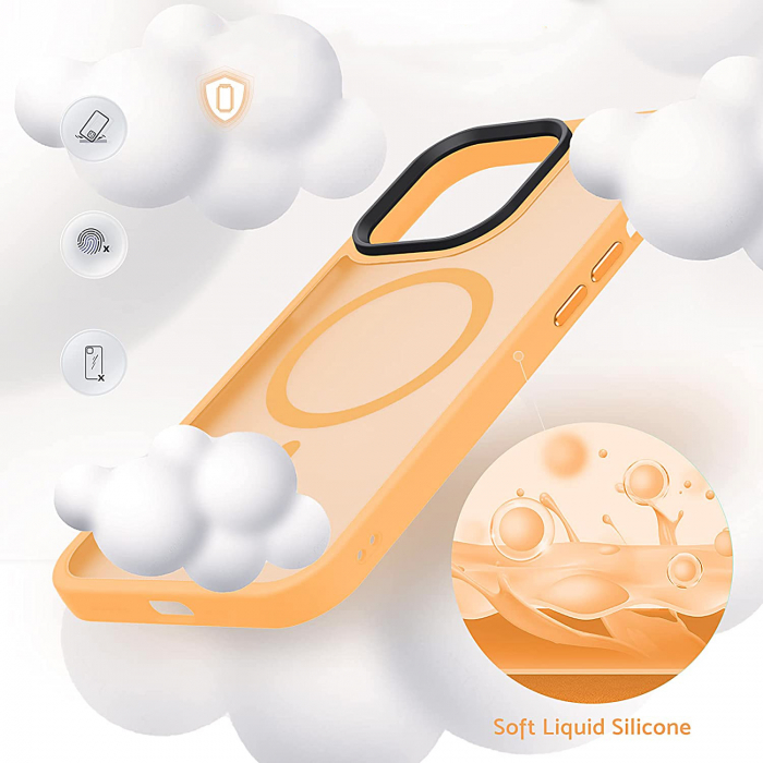 Husă pentru IPhone 14 PRO MAX MagSafe, ultra slim, Antișoc, Orange [6]