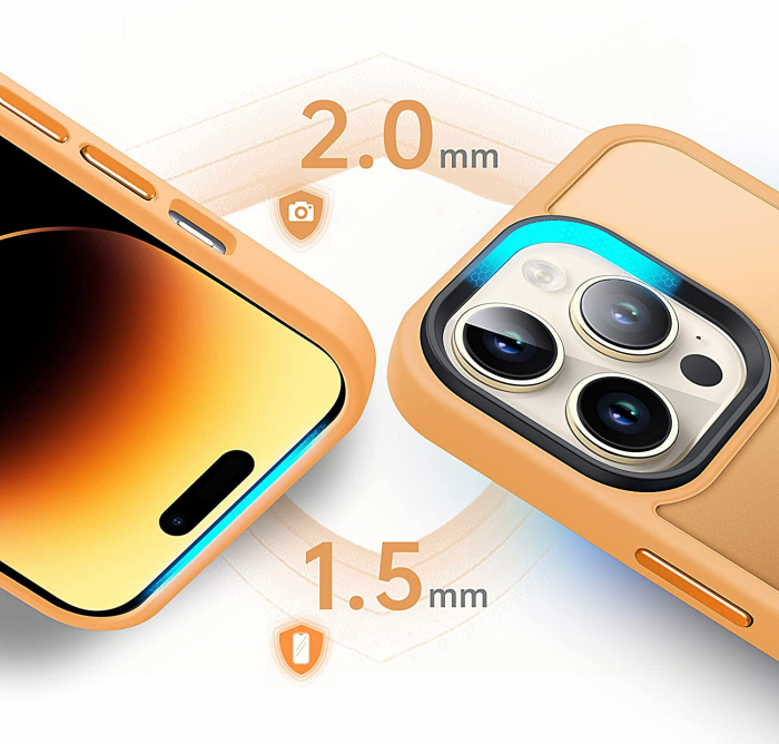 Husă pentru IPhone 14 PRO MAX MagSafe, ultra slim, Antișoc, Orange [2]