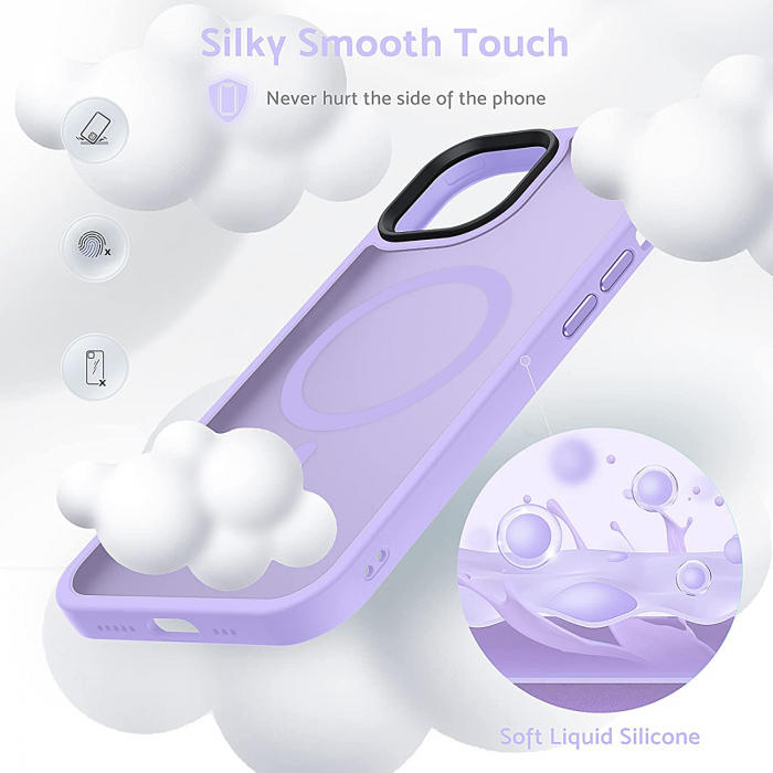 Husă pentru IPhone 14 PRO MAX MagSafe, ultra slim, Antișoc, Purple [6]