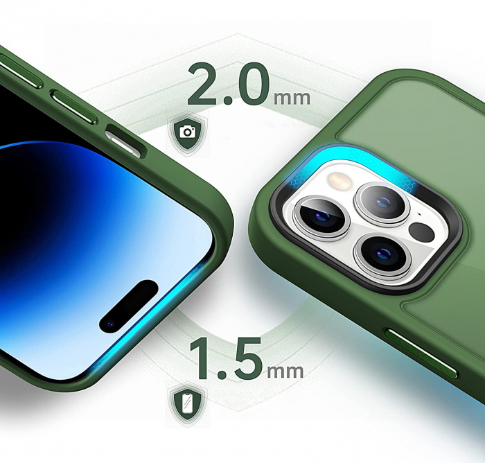 Husă pentru IPhone 14 PRO MAX MagSafe, ultra slim, Antișoc, Verde [2]