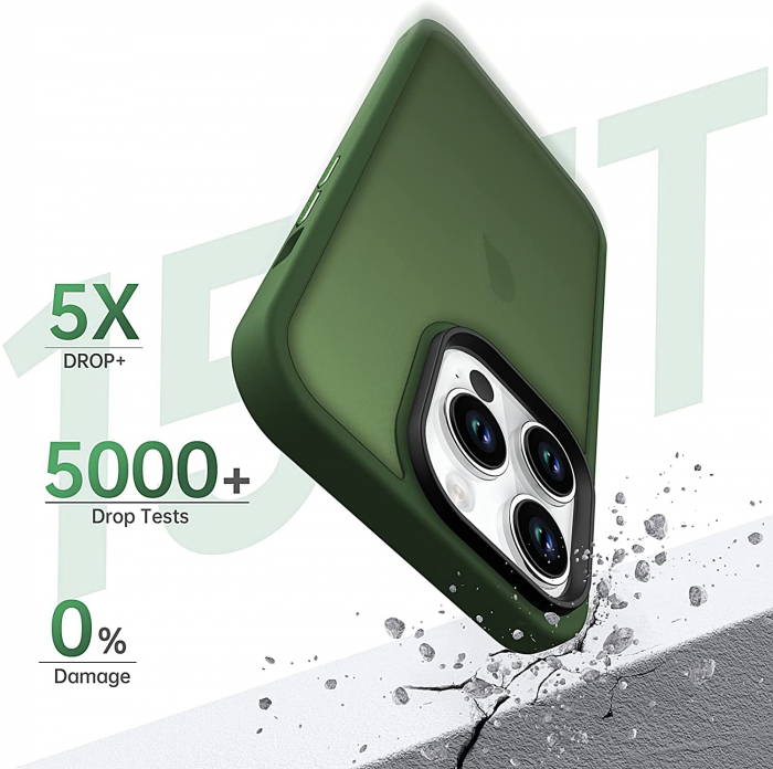 Husă pentru IPhone 14 PRO MAX, ultra slim, Antișoc, Verde [3]