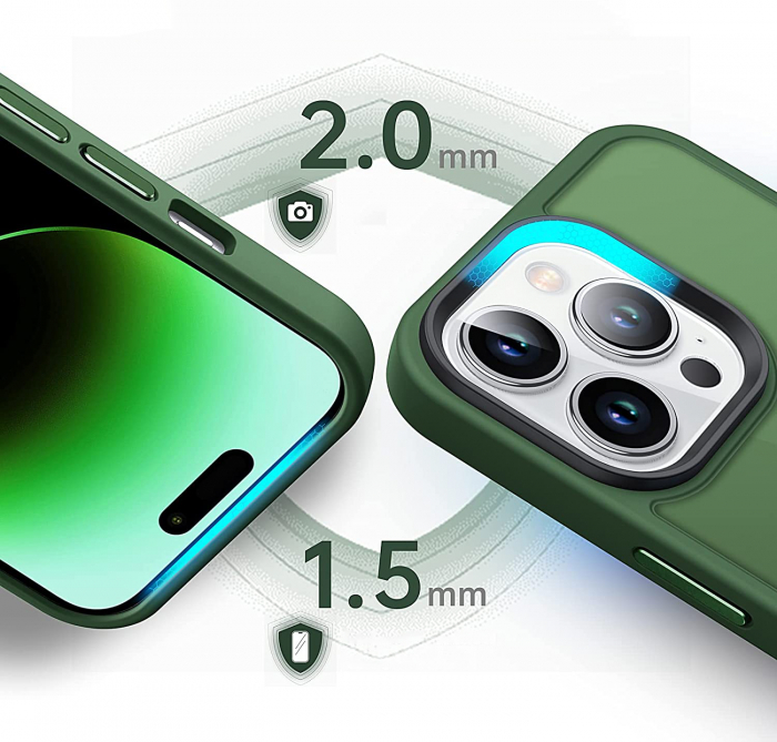 Husă pentru IPhone 14 PRO MAX, ultra slim, Antișoc, Verde [2]