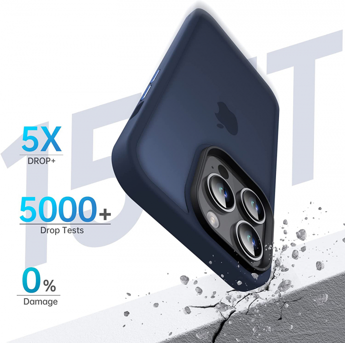 Husă pentru iPhone 14 PRO, ultra slim, Antișoc, Blue [3]