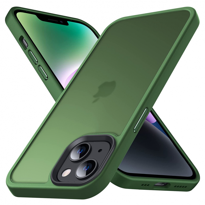 Husă pentru iPhone 14, ultra slim, Antișoc, Verde [1]