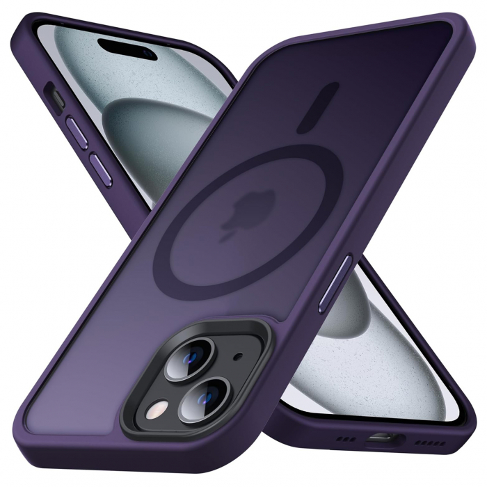 Husă pentru IPhone 15, MagSafe, ultra slim, Antișoc, Purple [1]