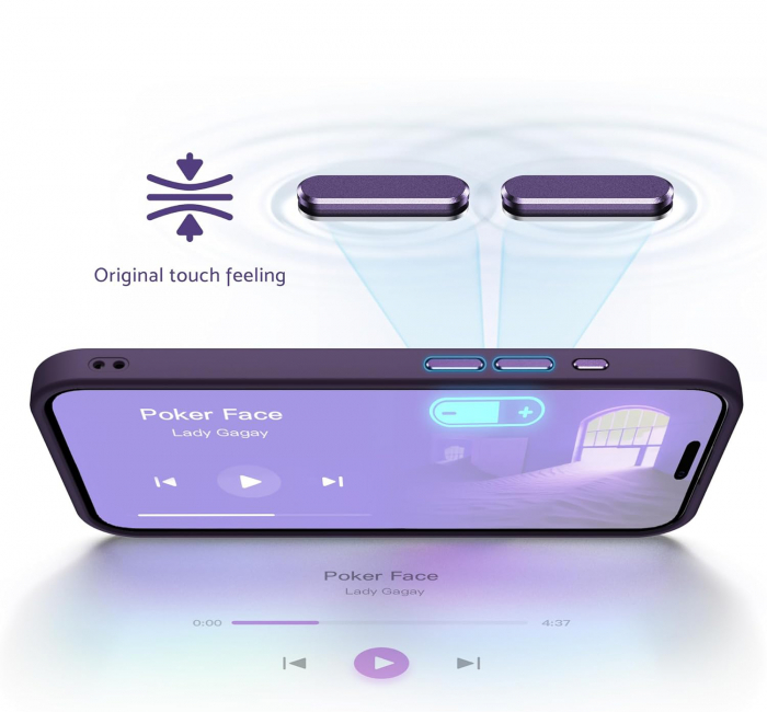 Husă pentru IPhone 15, MagSafe, ultra slim, Antișoc, Purple [3]