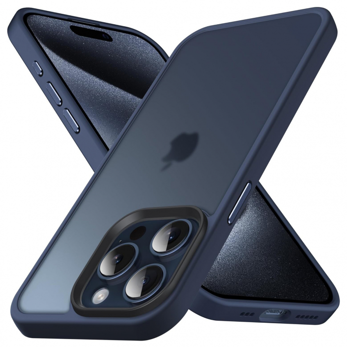 Husă pentru iPhone 15 PRO MAX, ultra slim, Antișoc, Blue [1]