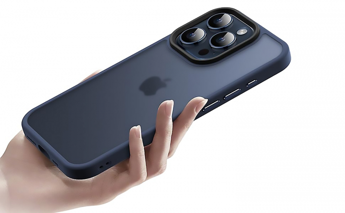 Husă pentru iPhone 15 PRO MAX, ultra slim, Antișoc, Blue [8]