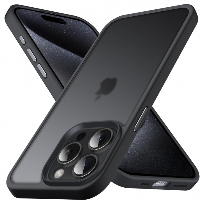 Husă pentru iPhone 15 PRO MAX, ultra slim, Antișoc, Negru [1]