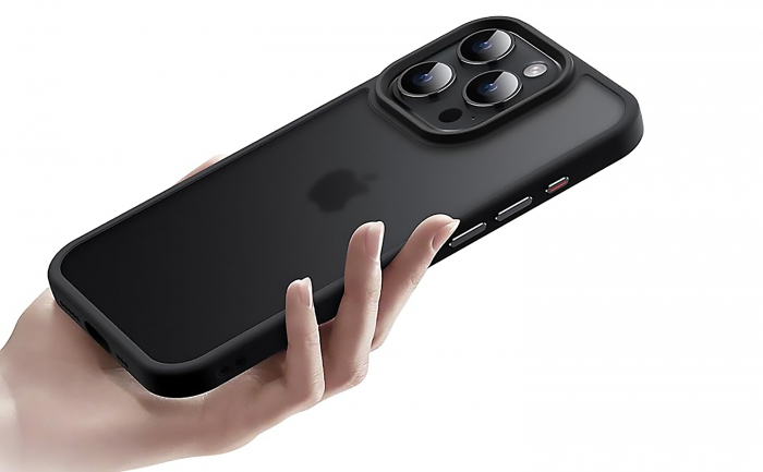 Husă pentru iPhone 15 PRO MAX, ultra slim, Antișoc, Negru [8]