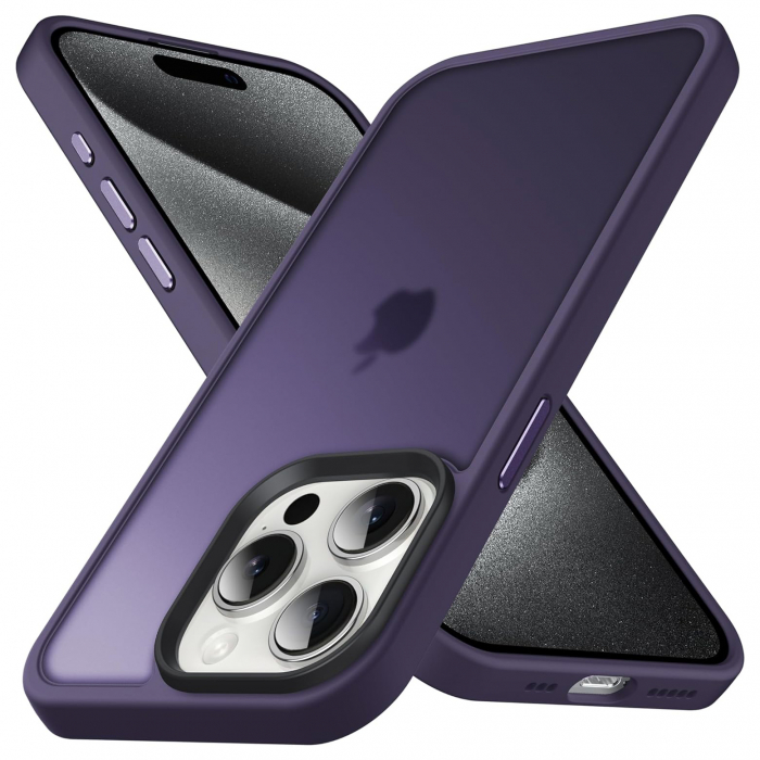Husă pentru iPhone 15 PRO MAX, ultra slim, Antișoc, Purple [1]