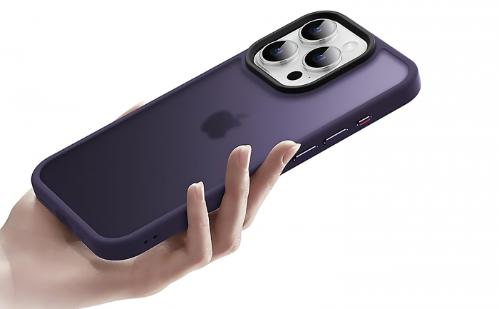 Husă pentru iPhone 15 PRO MAX, ultra slim, Antișoc, Purple [8]
