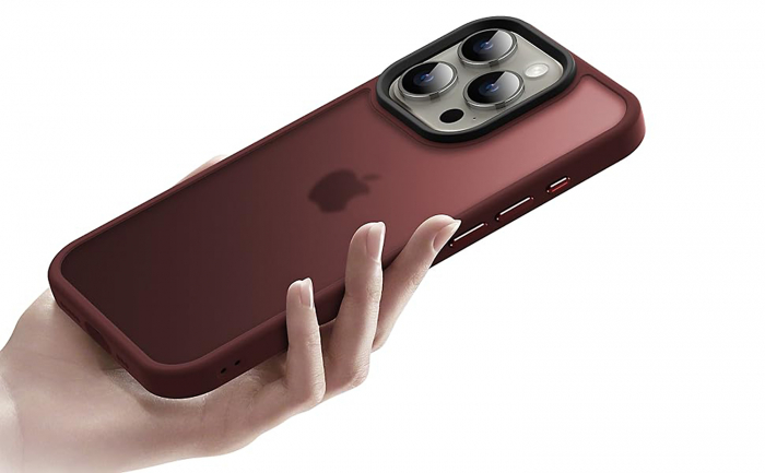 Husă pentru iPhone 15 PRO MAX, ultra slim, Antișoc, Wine Red [8]
