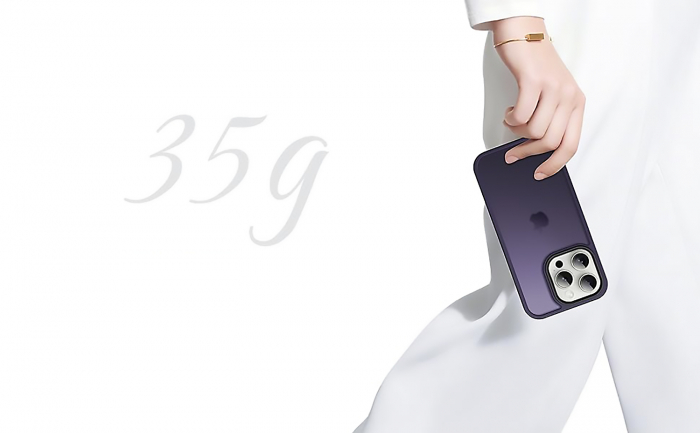 Husă pentru iPhone 15 PRO, ultra slim, Antișoc, Purple [7]
