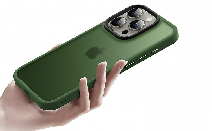 Husă pentru iPhone 15 PRO, ultra slim, Antișoc, Verde [8]