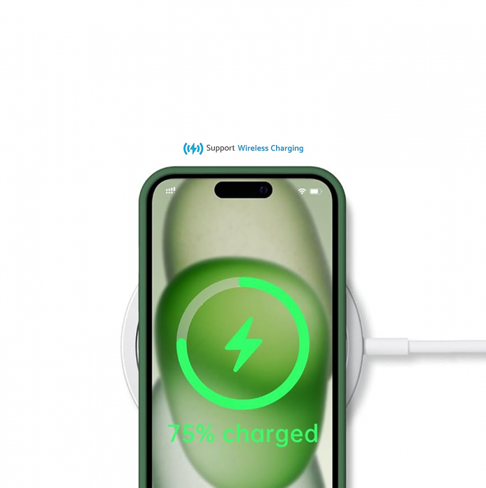 Husă pentru iPhone 15, ultra slim, Antișoc, Verde [4]