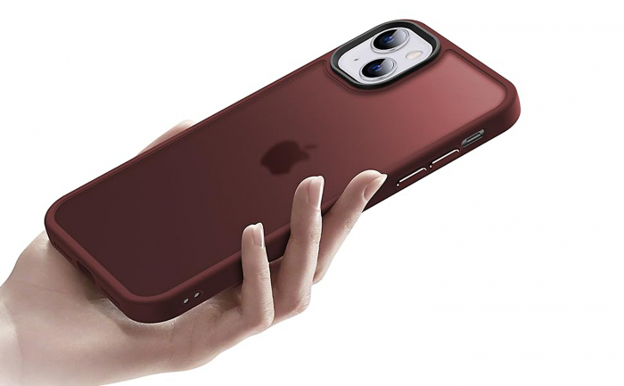 Husă pentru iPhone 15, ultra slim, Antișoc, Wine Red [7]