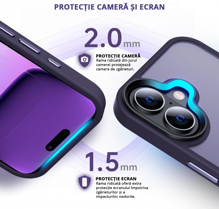 Husă pentru IPhone 16, MagSafe, ultra slim, Antișoc, Purple [2]