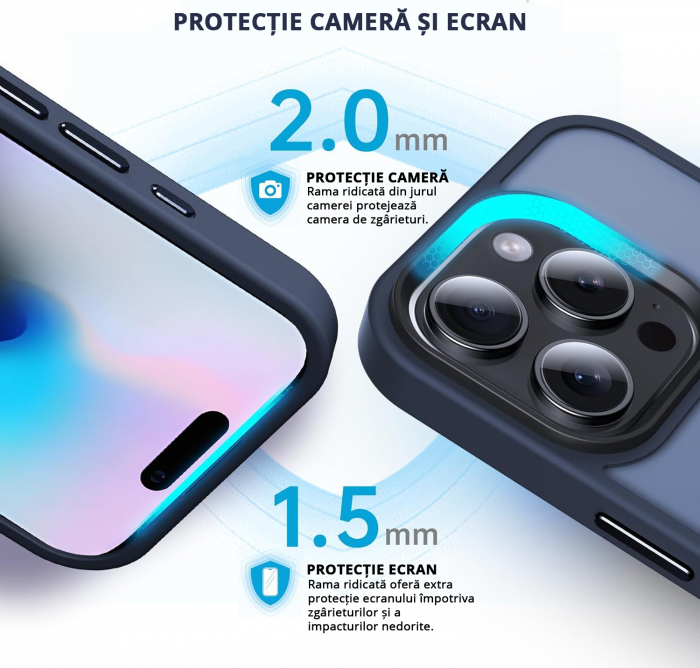 Husă iPhone 16 Pro Max MagSafe ultra slim antișoc bleumarin [2]