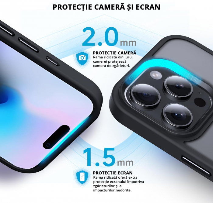 Husă iPhone 16 Pro Max MagSafe ultra slim antișoc negru [2]
