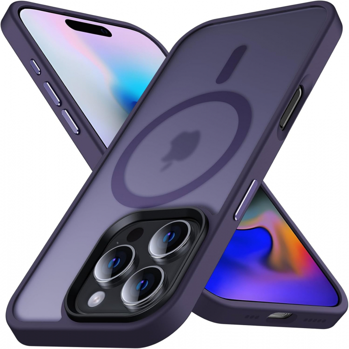 Husă iPhone 16 Pro Max MagSafe ultra slim antișoc mov [1]