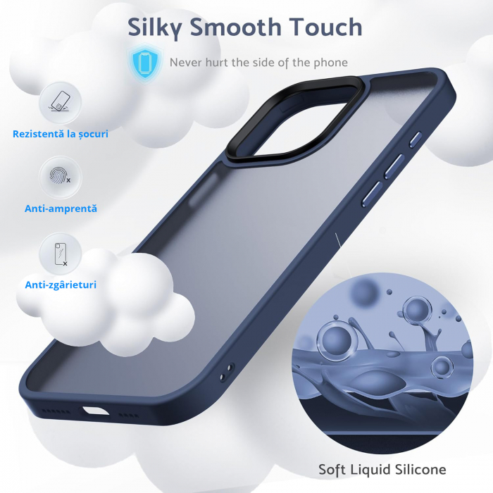Husă pentru iPhone 16 PRO MAX, ultra slim, Antișoc, Blue [6]