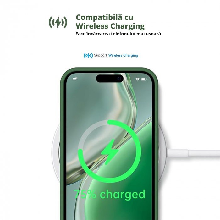 Husă pentru iPhone 16 PRO MAX, ultra slim, Antișoc, Verde [5]