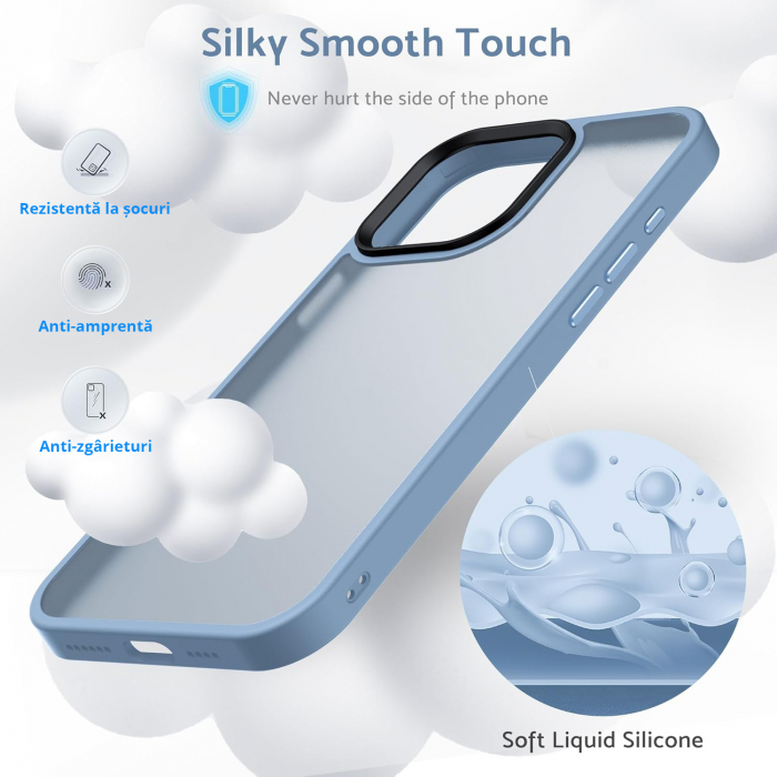 Husă pentru iPhone 16 PRO, ultra slim, Antișoc, Light Blue [6]