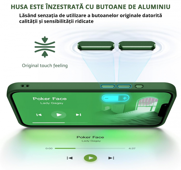 Husă pentru iPhone 16 PRO, ultra slim, Antișoc, Verde [4]