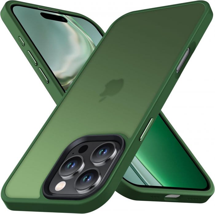 Husă pentru iPhone 16 PRO, ultra slim, Antișoc, Verde [1]