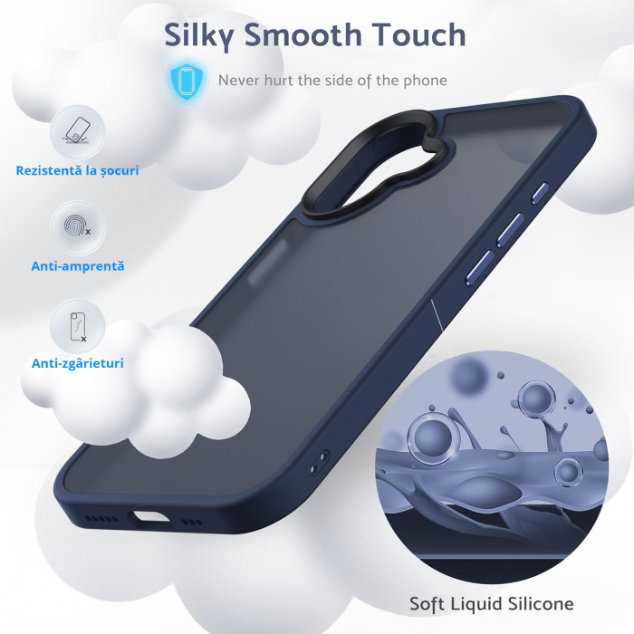 Husă pentru iPhone 16, ultra slim, Antișoc, Blue [6]