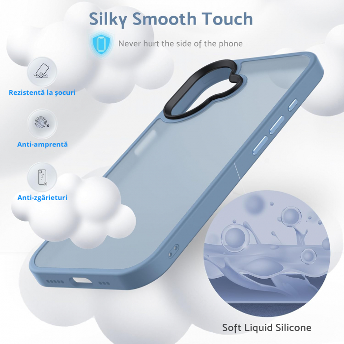 Husă pentru iPhone 16, ultra slim, Antișoc, Light Blue [6]