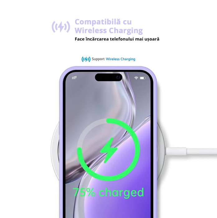Husă pentru iPhone 16, ultra slim, Antișoc, Light Purple [5]