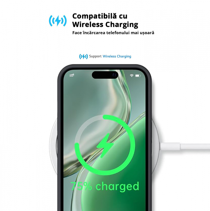 Husă pentru iPhone 16, ultra slim, Antișoc, Negru [5]