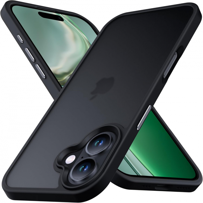 Husă pentru iPhone 16, ultra slim, Antișoc, Negru [1]