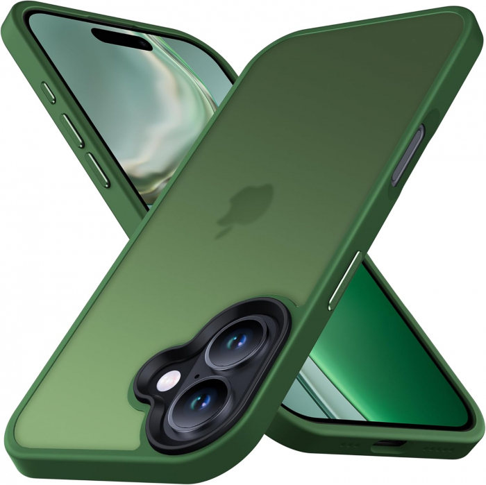 Husă pentru iPhone 16, ultra slim, Antișoc, Verde [1]