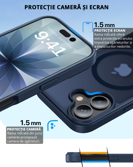 Husă pentru IPhone 17, MagSafe, ultra slim, Antișoc, Blue [4]