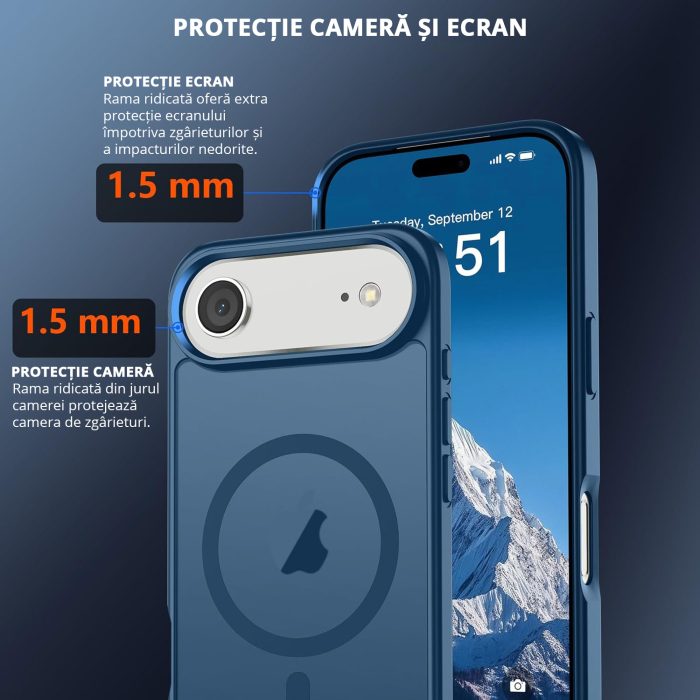 Husă pentru IPhone AIR, MagSafe, ultra slim, Antișoc, Blue [4]